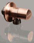 Кран шаровый TERMA угловой НН 1/2"х1/2" приборный, ручка треугольная RED BRONZE