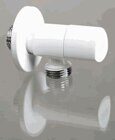 Кран шаровый TERMA угловой НН 1/2"х1/2" приборный, ручка треугольная WHITE