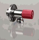 Кран шаровый TERMA угловой НН 1/2"х1/2" приборный, ручка круглая RED